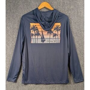 Panama Jack Sunset Sailboat Graphic Performance Fishing Hoodie Blue Men's M